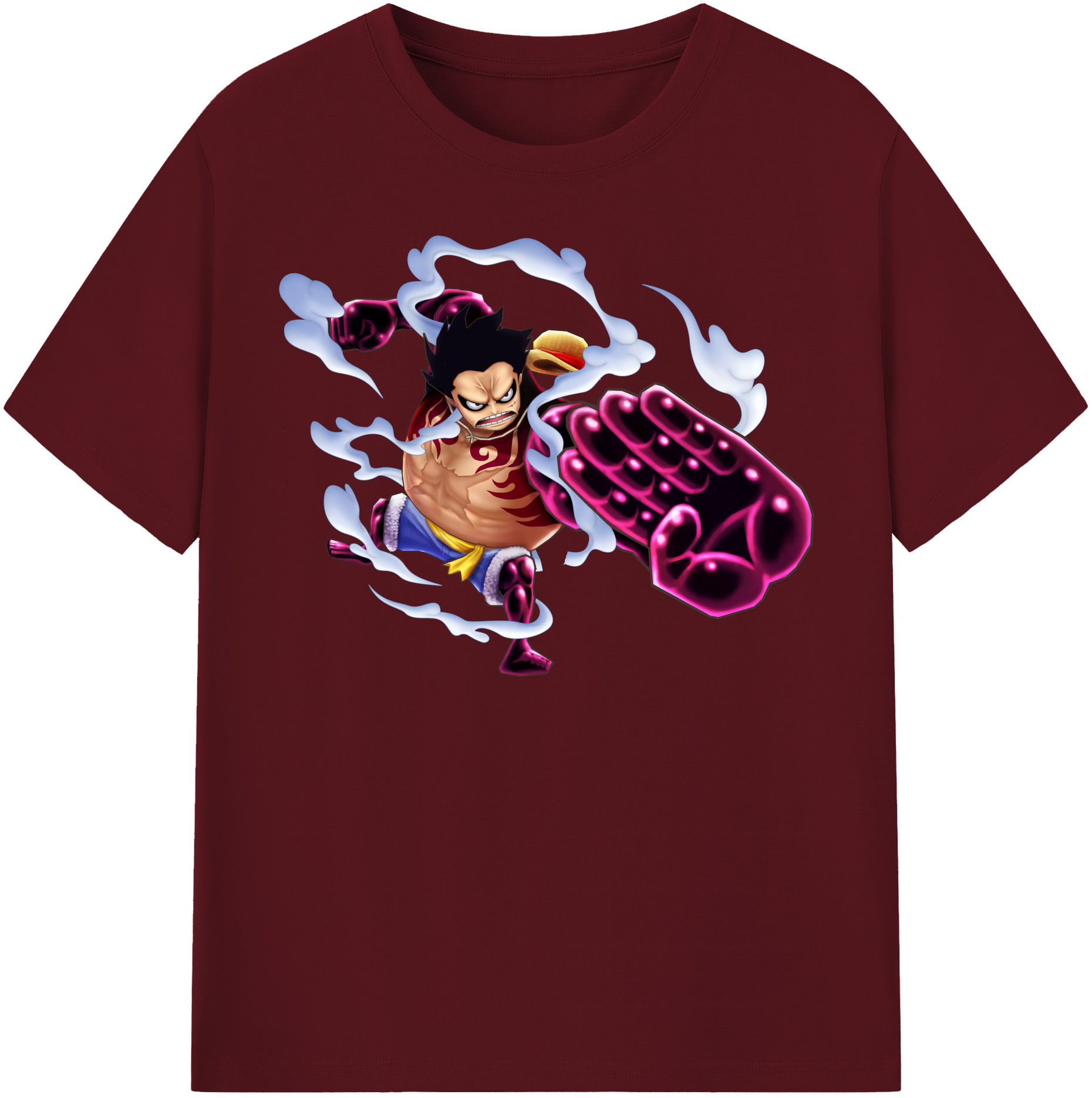 ワンピース モンキー・D・ルフィ ONE PIECE Monkey D. Luffy 綿100％半袖Tシャツ（フロントプリント）